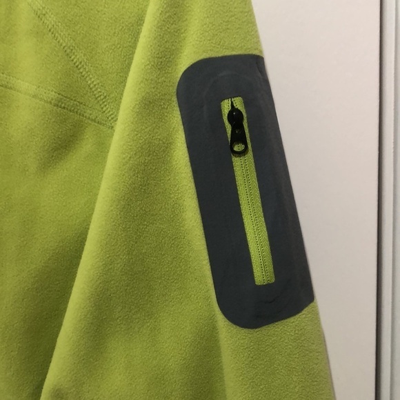 𝅺first Ascent chartreuse zip up pullover tall Lg - Picture 3 of 6
